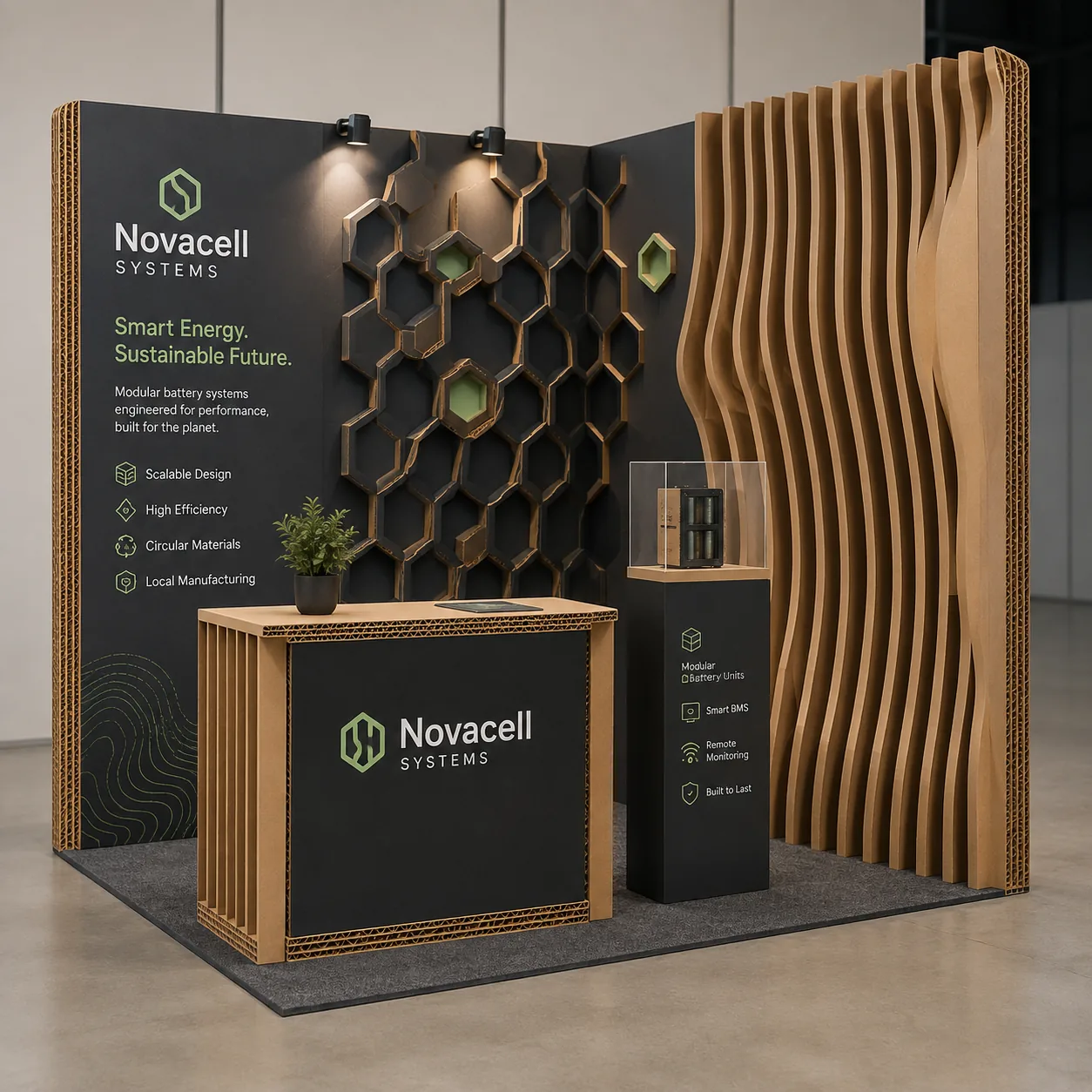 Honeycomb-Platten und Kartonkonstruktionen